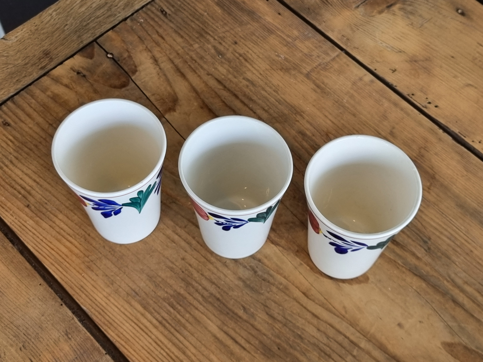 Oud Boerenbont Societe Ceramique 483a Set 3x Mok Beker 10 cm