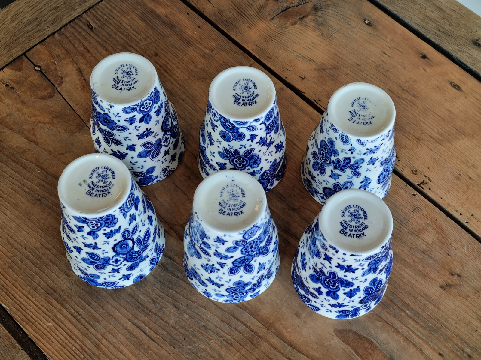 Beatrix Societe Ceramique set 6x Beker Mok