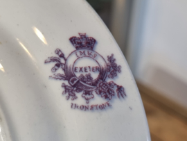 Exeter Ironstone lila paars ontbijtbordje 19 cm