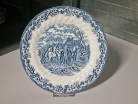 Engels blauw Jachtservies Myott's Country Life Plat Dinerbord 25 cm