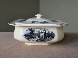 Landschap Zwart Societe Ceramique Soepterrine (hoekig model)