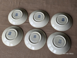 Beatrix Societe Ceramique set 6x Koffie Kop en schotel met bloemkooloortje en relief schotel