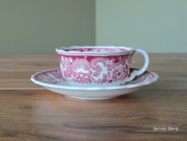 Copeland Spode's Pink Rhine koffie of thee kop en schotel