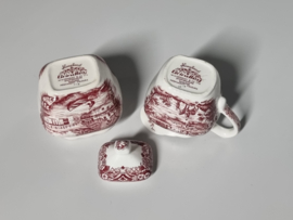 Engels rood Grindley decor Homeland Koffiestel