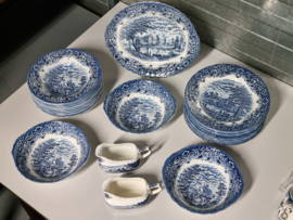 Engels blauw Grindley Homeland serviesset 26 delig