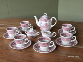 Villeroy en Boch Burgenland rood koffieservies 6 personen