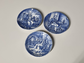 Engels blauw Enoch Wedgwood set 3x onderzetter