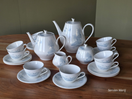 Societe Ceramique Waterland koffieservies theeservies 10 personen