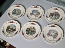 Frans Sarreguemines Obernai Set 6x Plat dinerbord 26 cm