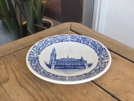 Wandbord Regout Vredespaleis s'Gravenhage 22 cm