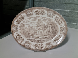 Engels bruin English Ironstone Tableware (EIT) Old Inns Series ovale schaal 29,5 cm