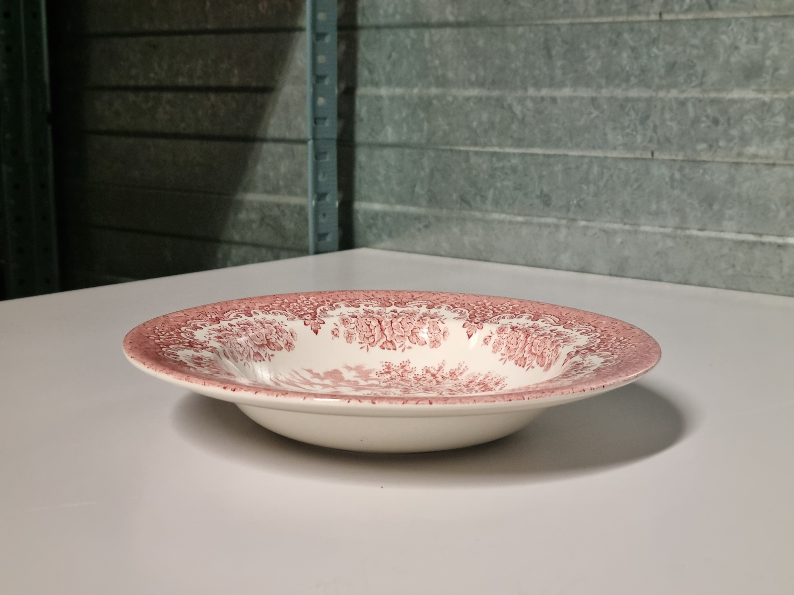Engels rood Ironstone EIT Diep Pasta Curry Bord 22 cm (koets)