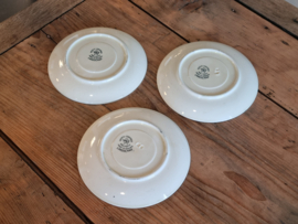 Landschap Zwart Societe Ceramique set 3x Thee Kop en schotel  (rond model)