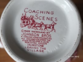 Engels rood Coaching Scenes Koffiepot 16 cm