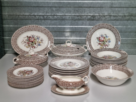 Engels gekleurd Harvard Empire Eetservies 10 persoons