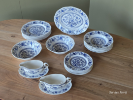Engels blauw Enoch Wedgwood Blue Onion eetservies 6 personen