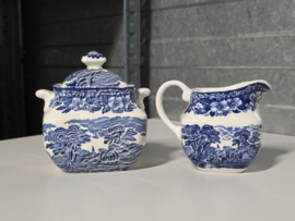 Engels blauw Enoch Wedgwood Woodland Roomstel (groter model)
