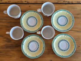 Villeroy en Boch French Garden Fleurence set 4x Espresso kop en schotel