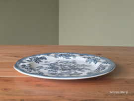 Engels petrol Enoch Wedgwood Asiatic Pheasants groot plat bord 28,5 cm