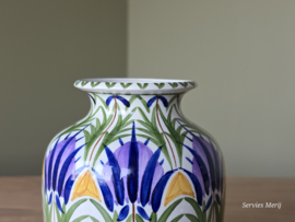 Societe Ceramique schrijfnamendecor Nunspeet bloemenvaas 18,5 cm