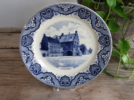 Wandbord Societe Ceramique Mooi Nederland Gravenhage Gevangenpoort blauw 23 cm
