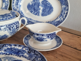 Regout Castillo blauw compleet eetservies 6 personen (rond model)