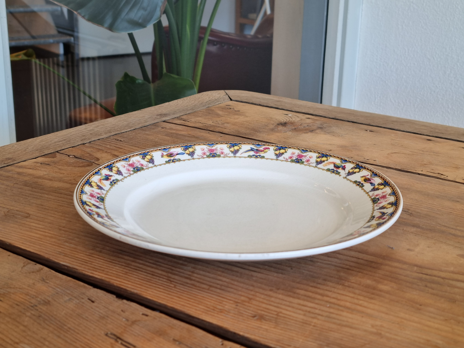 Societe Ceramique Vogeltjes plat dinerbord 23,5 cm