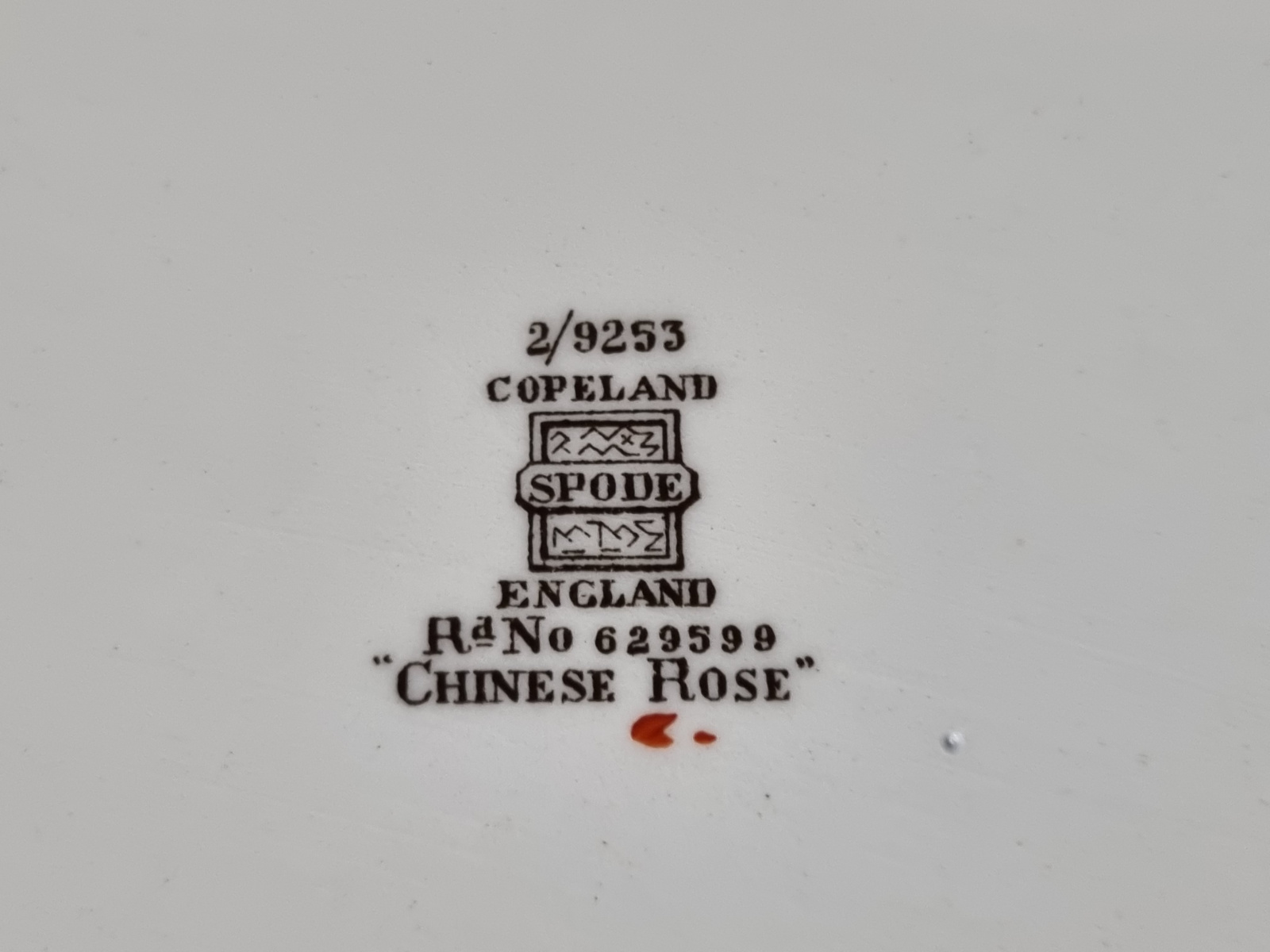 Engels Spode Copeland Chinese Rose hoge rechthoekige schaal