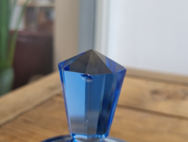 Glas Vintage Kaptafel setje donkerblauw 3 delig