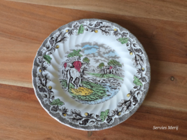 Engels bruin ingekleurd Jachtservies Myott's Country Life ontbijtbord 20 cm