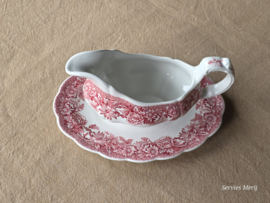 Engels rood Ridgway Woburn sauskom op vaste onderschotel