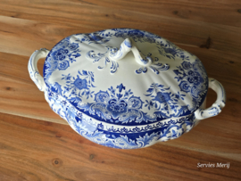 Boch BFK decor Dordrecht blauw grootste Dekschaal Terrine