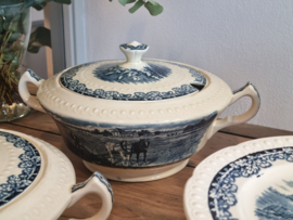 Boerenhoeve blauw Societe Ceramique (creme) Eetservies 20-pers.