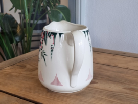 Societe Ceramique Spuitdecor Art Deco groen met roze Kan nr. 2