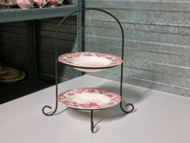 Engels rood Johnson Bros Old Britain Castles Etagere uitneembare borden