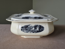 Landschap Zwart Societe Ceramique Soepterrine (hoekig model)