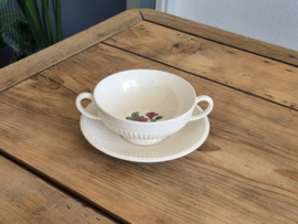 Wedgwood Moss Rose soepkom met schotel