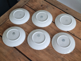Societe Ceramique Saks set 6x Koffie Kop en Schotel