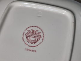 Villeroy en Boch Rusticana rood hoge vierkante schaal 24 cm