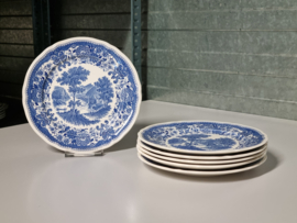 Villeroy en Boch Burgenland blauw set 6x Ontbijtbordje 19 cm