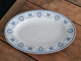 Societe Ceramique Empire blauw robuuste Serveerschaal 41 cm