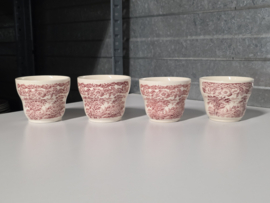 Engels rood English Ironstone Tableware EIT set 4x kopjes zonder oortje