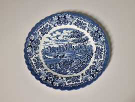 Engels blauw Olde Country Castles plat dinerbord 25,5 cm