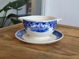 Regout Castillo Old England blauw Sauskom rond model