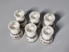 Engels Spode Copeland Chinese Rose set 6x Eierdopje