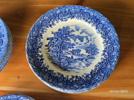Engels blauw Grindley Country Style set 18 borden