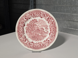 Engels rood Woods Burslem England Seaforth ontbijtbord 20,5 cm