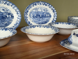 Engels blauw Jachtservies Myott's Country Life Eetservies 8 personen