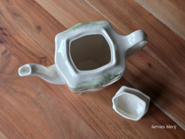 Engels groen Johnson Bros Country Scene Koffiepot 16 cm