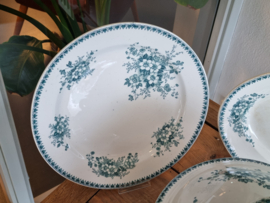 Societe Ceramique decor Anna kleur Petrol compleet Eetservies 6-pers